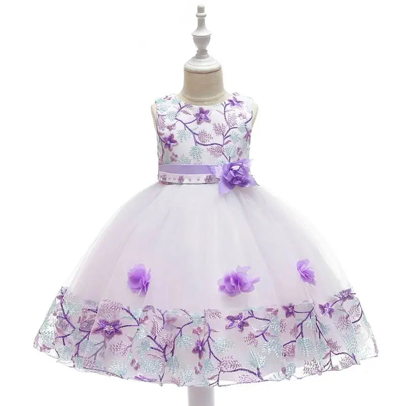 Embroidery Flower Party Dresses