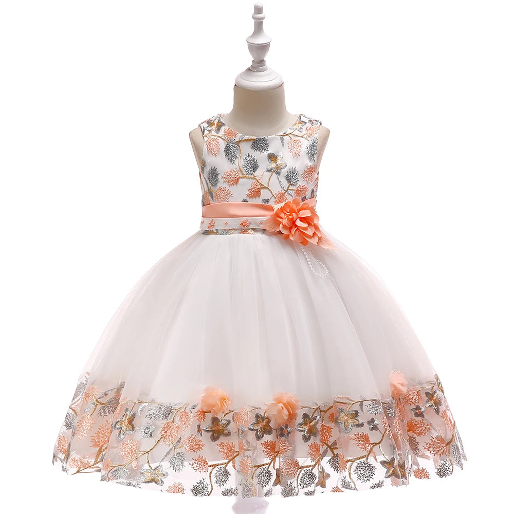 Embroidery Flower Party Dresses