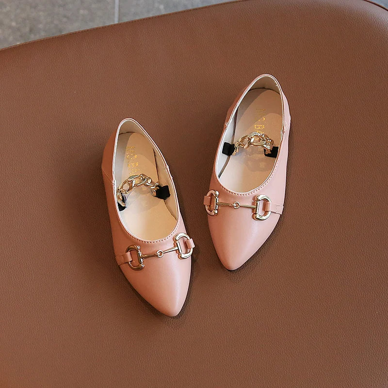 Girl's Loafers Pointed Toe Shoes