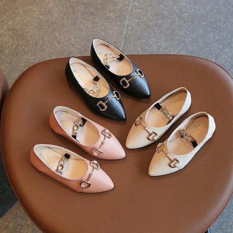 Girl's Loafers Pointed Toe Shoes