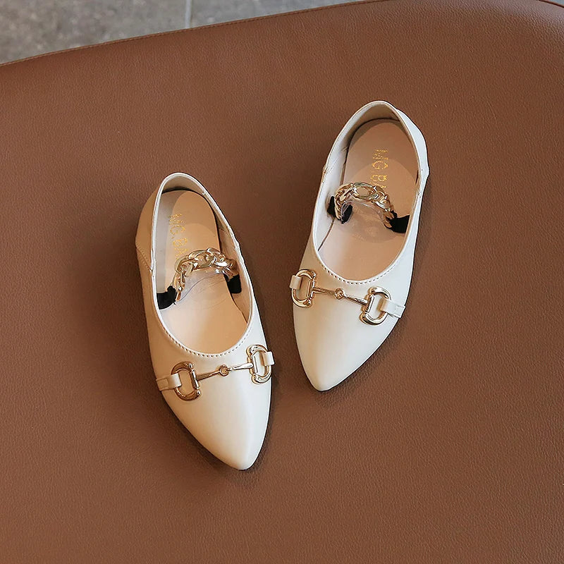 Girl's Loafers Pointed Toe Shoes