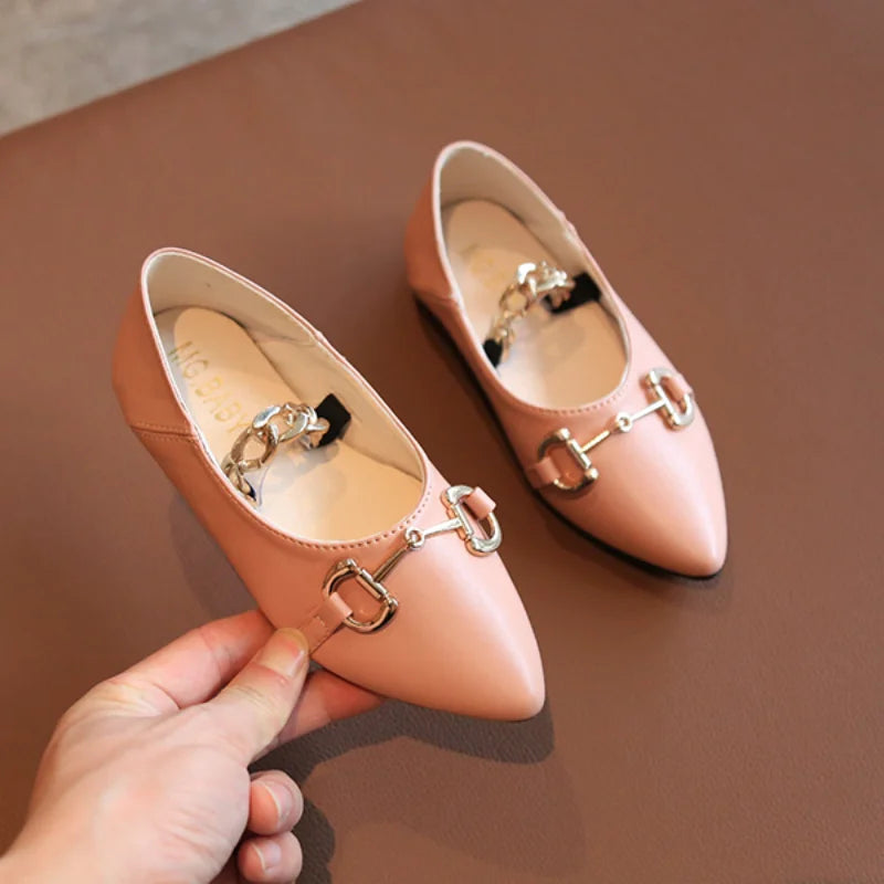 Girl's Loafers Pointed Toe Shoes